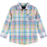 White Plaid Pastel Double-Sided Shirt