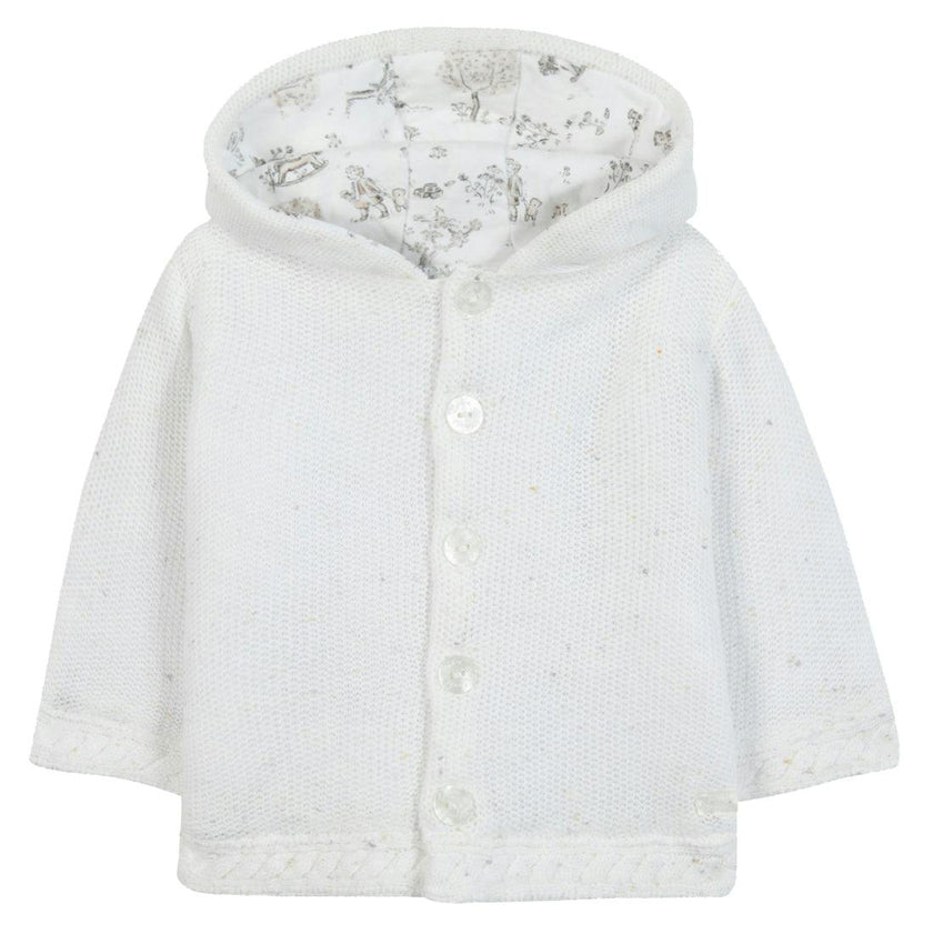 TARTINE ET CHOCOLAT Knit Baby Coat - Nacre