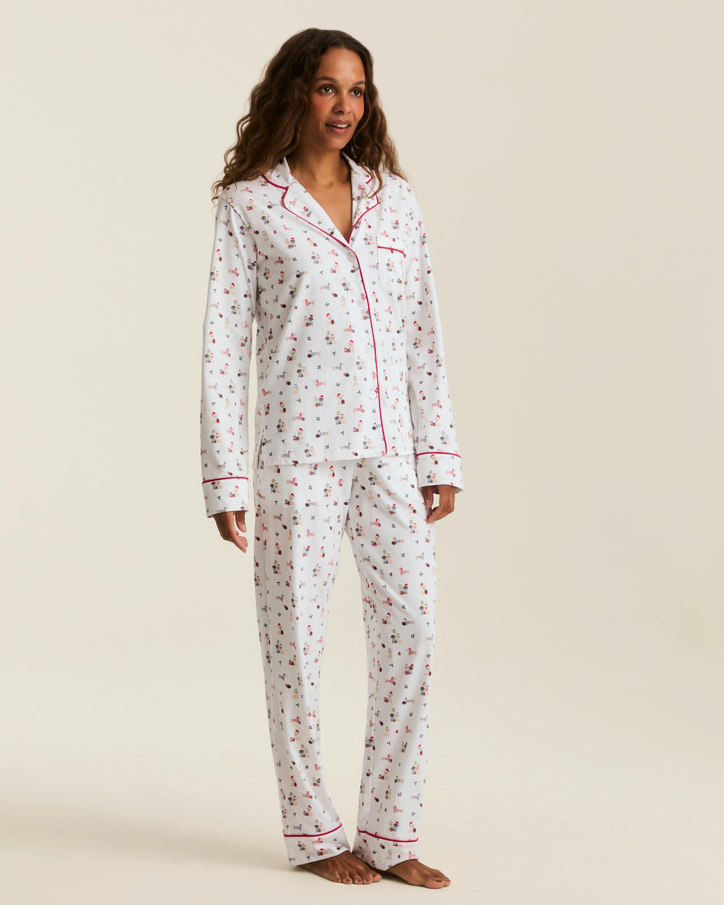 Women's Pima Pajama Set in Woof de Noël