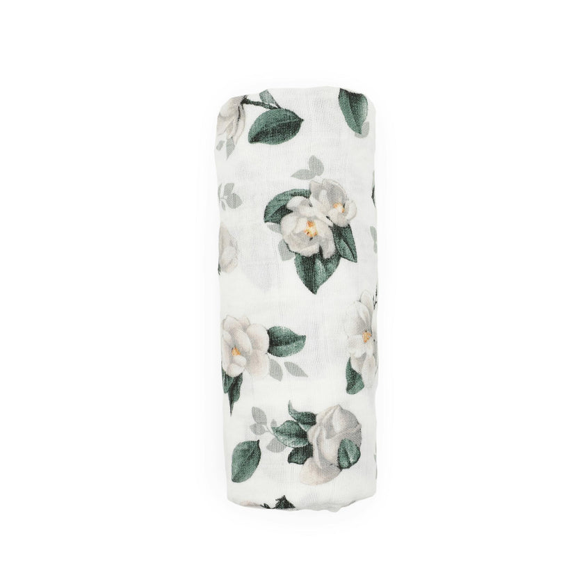Organic Cotton Muslin Swaddle Blanket - Magnolia