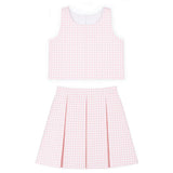 Houndstooth Top and Pleated Skirt