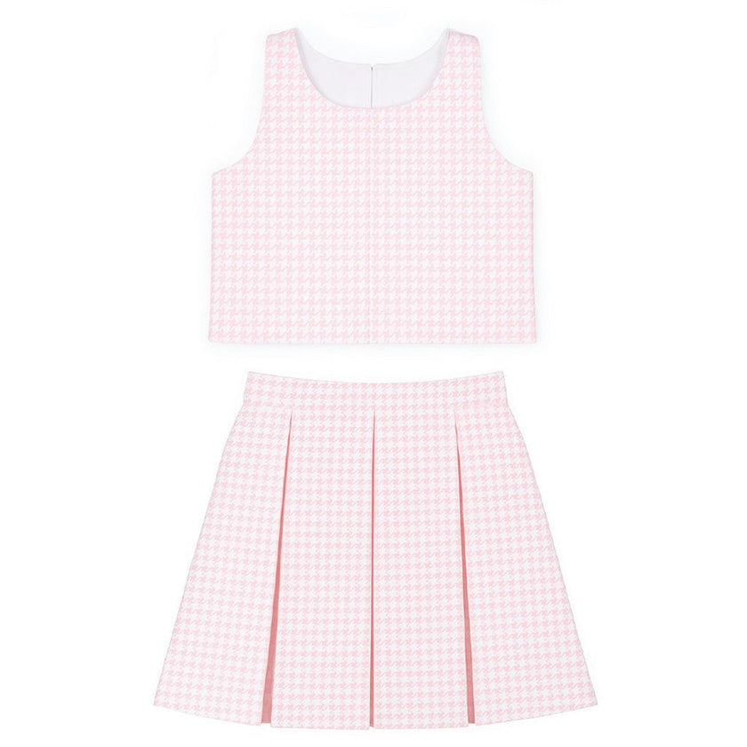 Houndstooth Top and Pleated Skirt