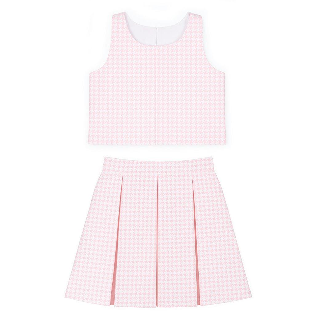 Houndstooth Top and Pleated Skirt