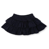 Maggie Girls' Tiered Pima Cotton Skirt Navy
