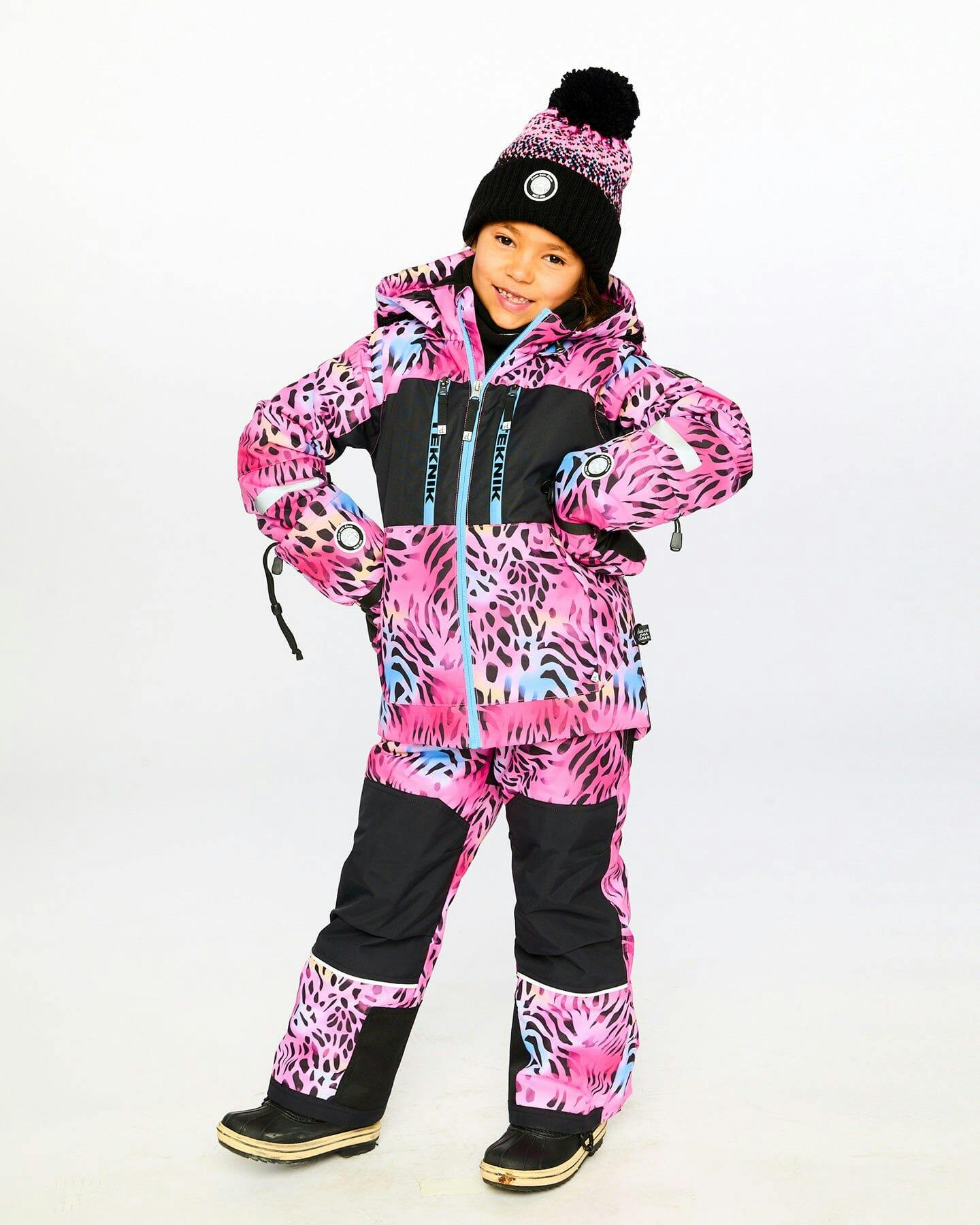 Two-Piece Teknik Snowsuit Multicolor Leopard and