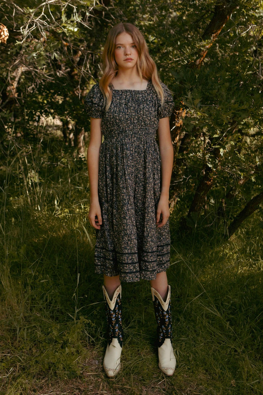 Mini Brooklyn Dress in Navy Dainty Floral