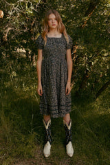 Mini Brooklyn Dress in Navy Dainty Floral