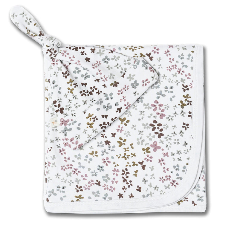 Organic Swaddle Blanket & Hat Set