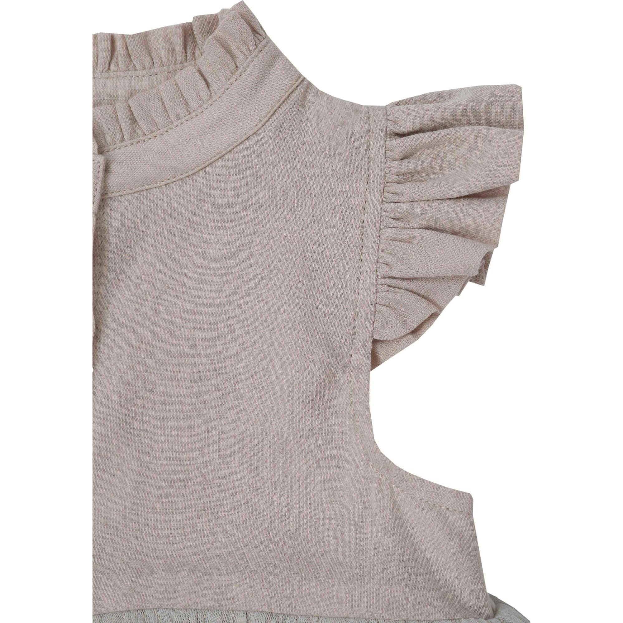 Fleurance Flutter Sleeve Buttoned Front Dress