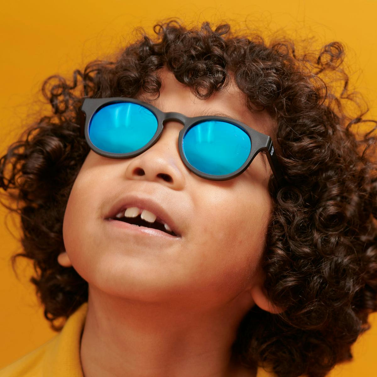 Polarized Keyhole Sunglasses: Jet Black