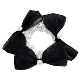 Pearl Bow Scrunchie Set