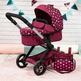 Bayer Design Dolls: Pram Xeo - Burgundy
