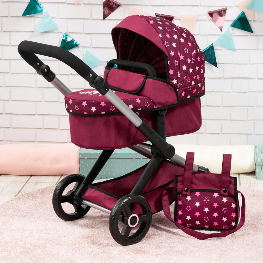 Bayer Design Dolls: Pram Xeo - Burgundy