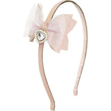 Heart Charm Glitter Bow Headband