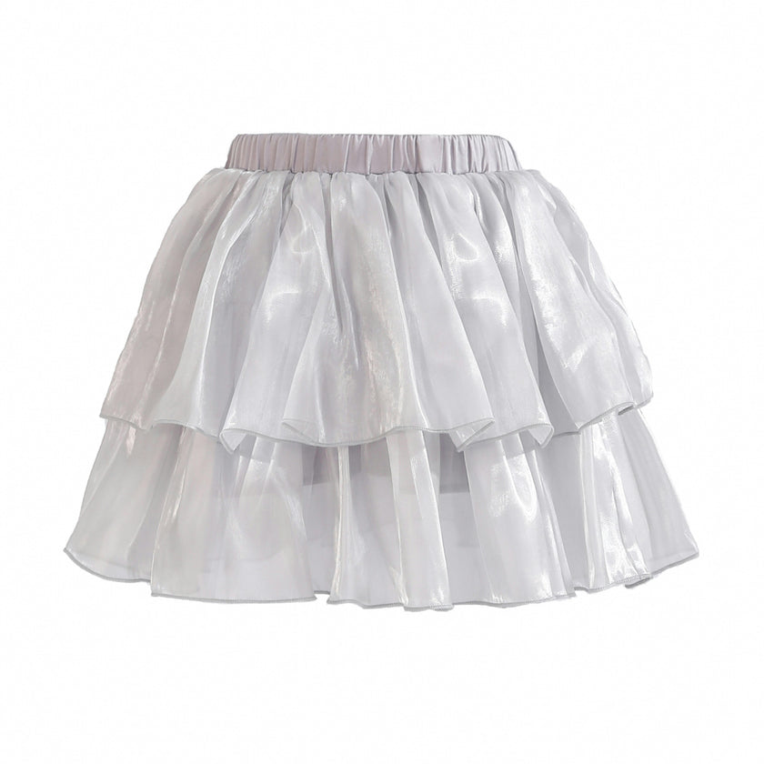 Purple Sylvara Sequin Ruffle Skirt Set