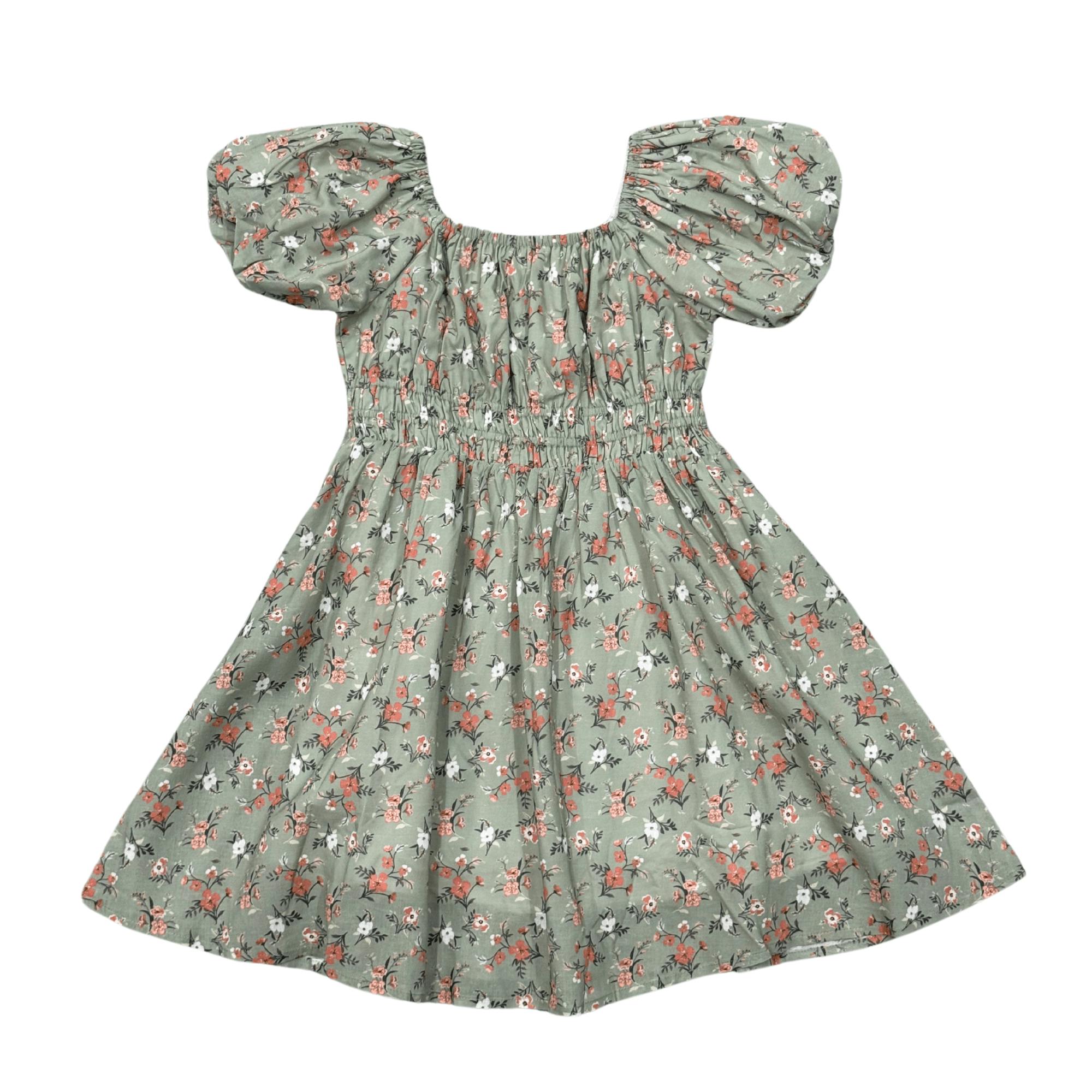 Peasant Bubble Sleeve Dress Isabella Paisley