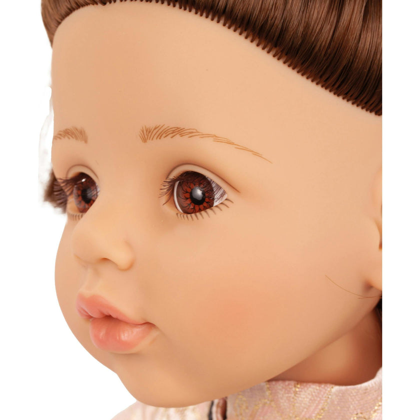 Gotz Happy Kidz Greta 75th Anniversary Jubilee  19.5" Posable Doll with Full Garments & Accessories - Long Brown Hair to Wash & Style with Beautiful Brown Eyes