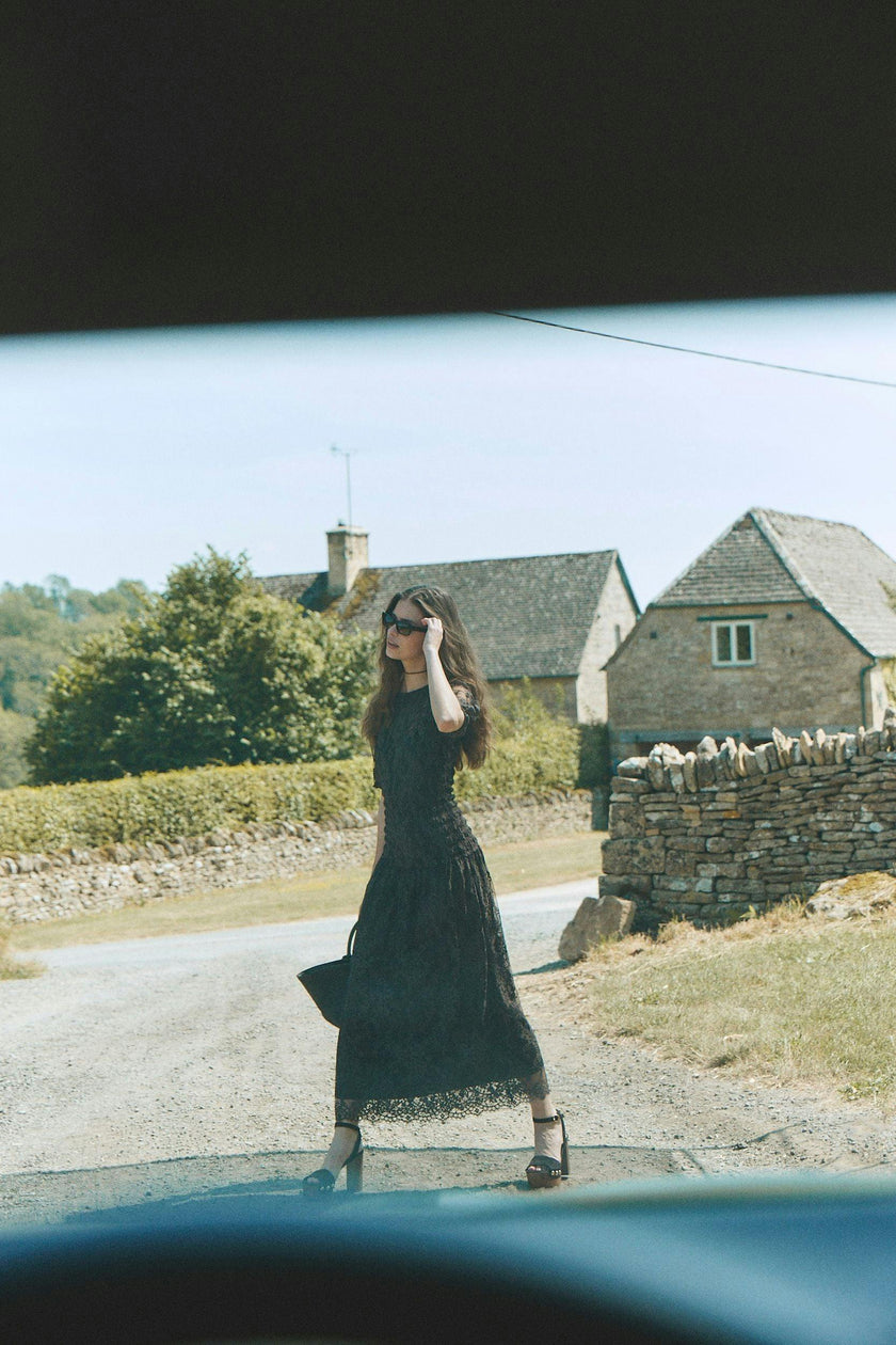 The Short Sleeve Dalia Nap Dress -  Chocolate