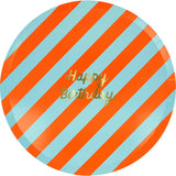 Stripe Happy Birthday Dinner Plates