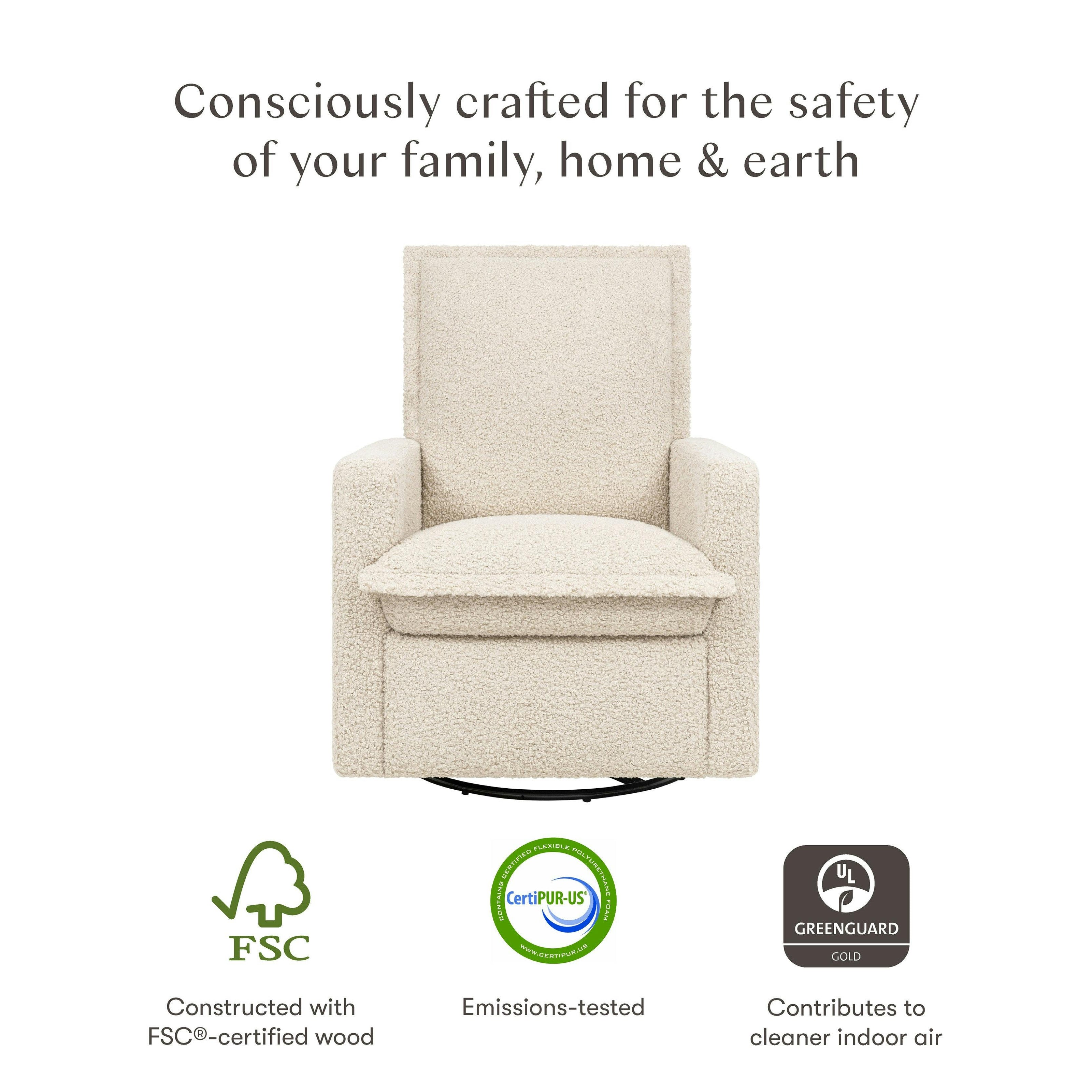 Babyletto Cali Flange Recliner and Swivel Glider