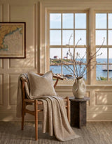 The Aspen Cashmere Throw | Heather Oatmeal
