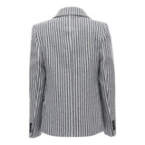 Gray Double Striped Blazer