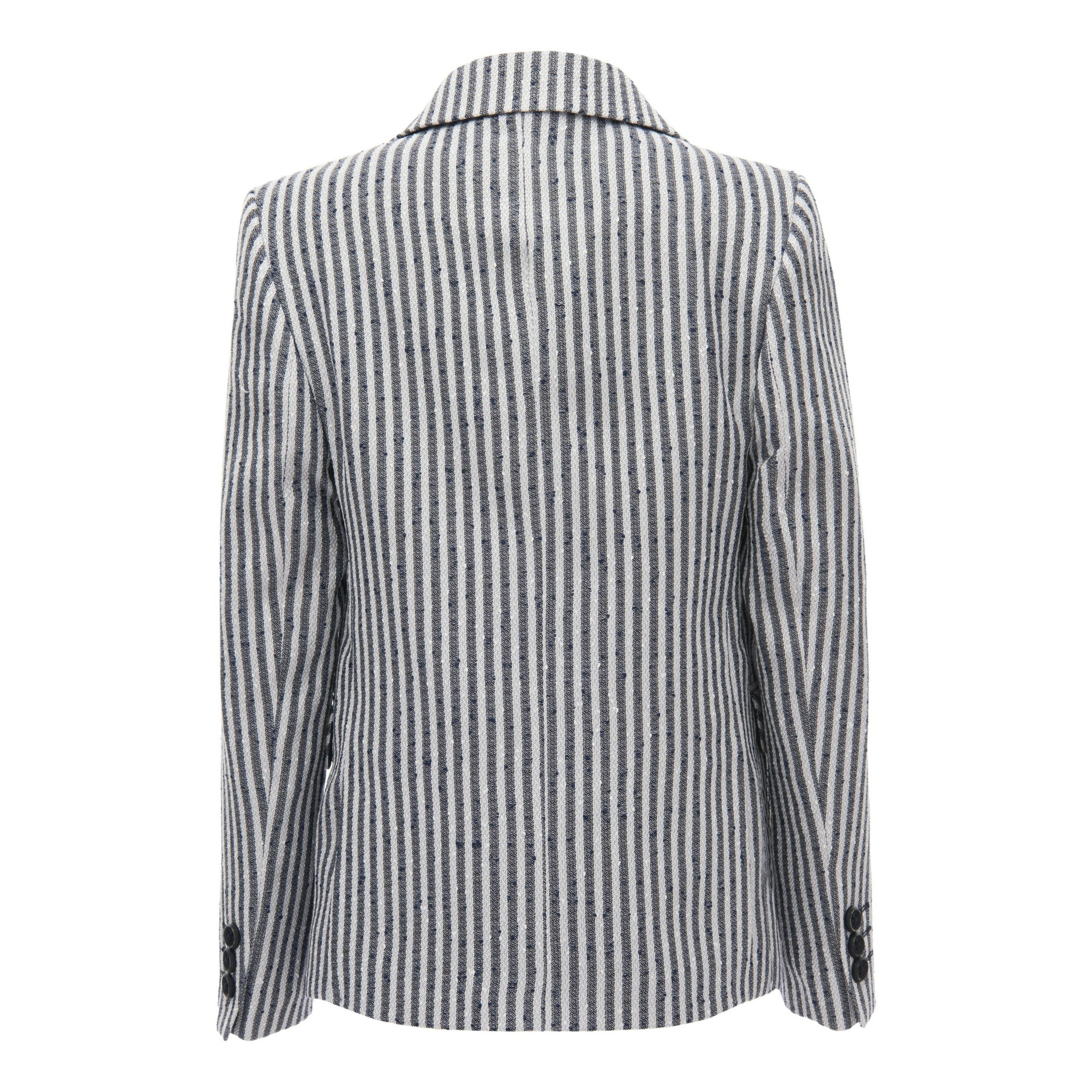 Gray Double Striped Blazer