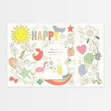 Happy Icons Coloring Placemats