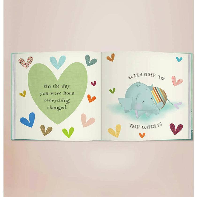 Welcome To The World Book with Personalized Baby Soft Toy