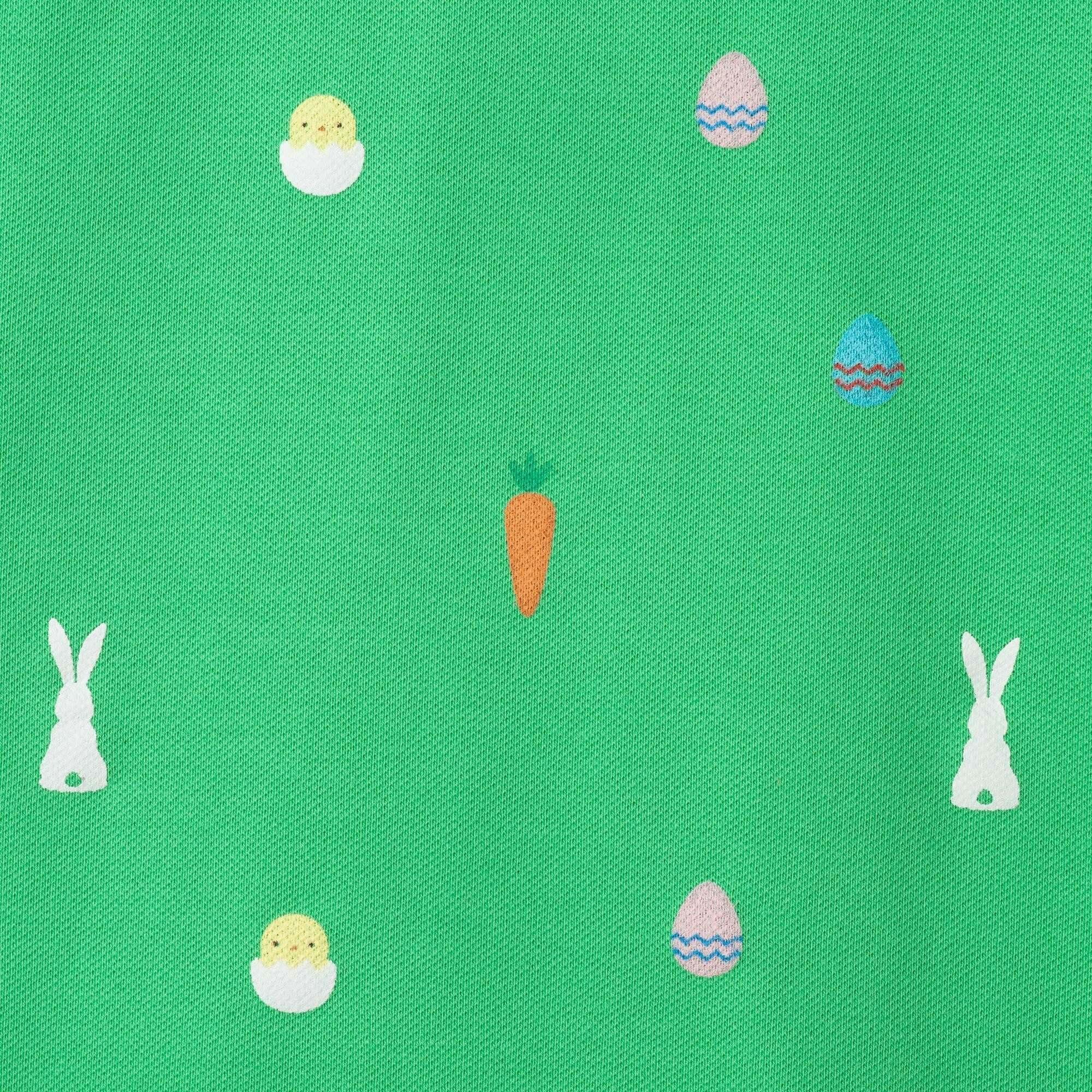 Infant Boys Printed Polo Romper | Bunny & Carrot