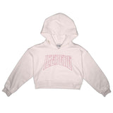 ICEBERG Cropped Pink Logo Hoodie