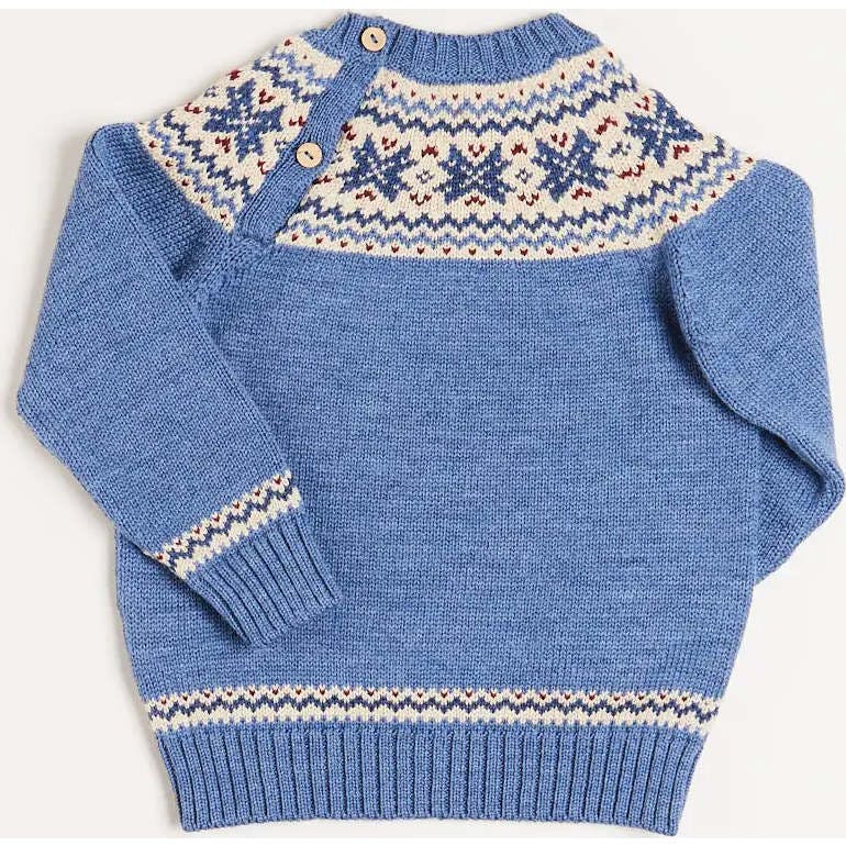 Classic Fair Isle Jumper in Blue (18mths-10yrs)