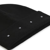 Black Knit Logo Beanie