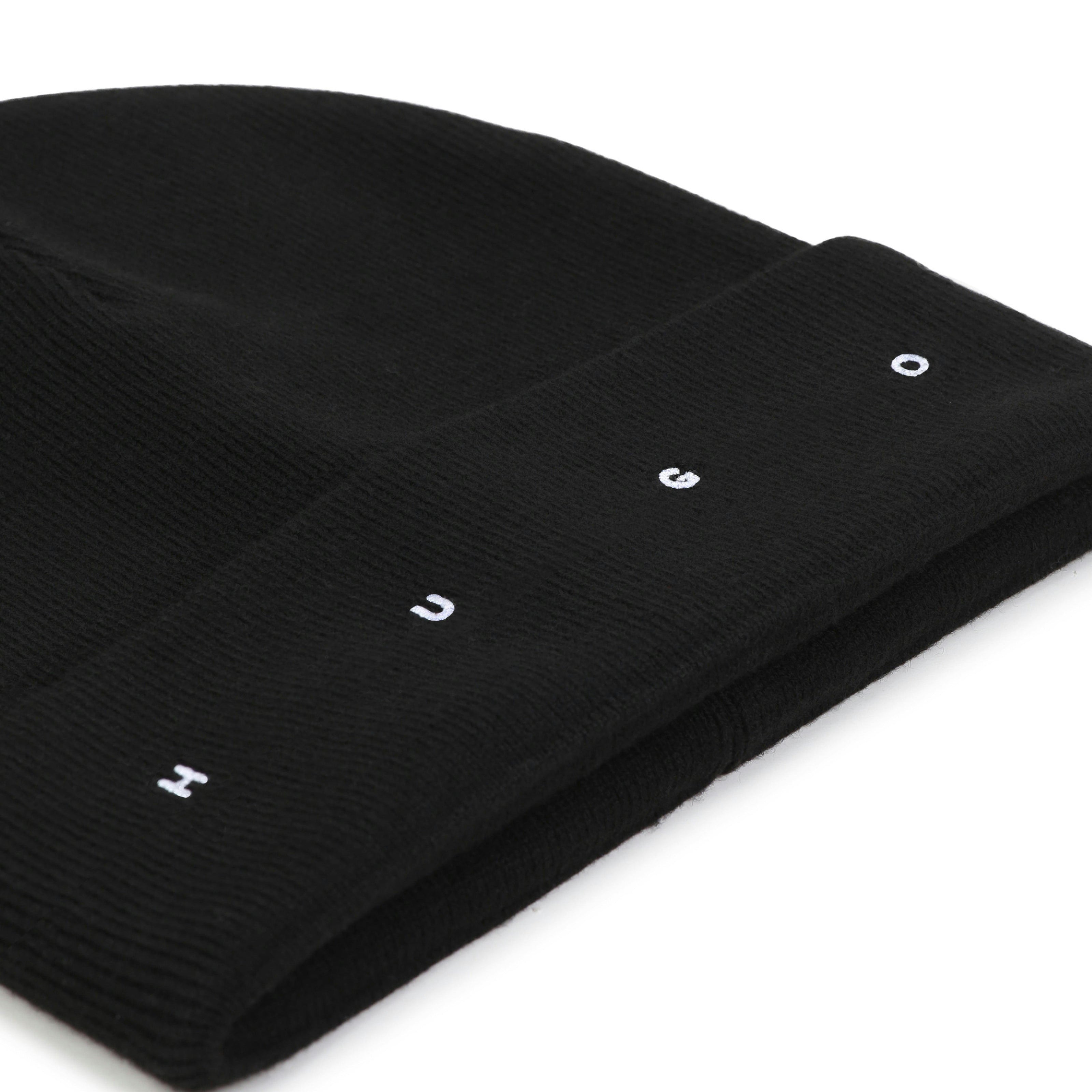 Black Knit Logo Beanie