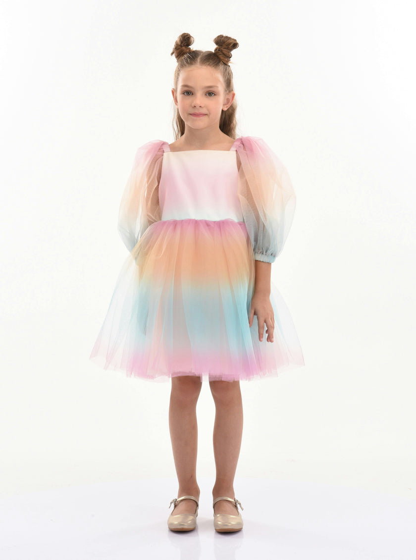 Multicolor Puesta Del Sol Dress
