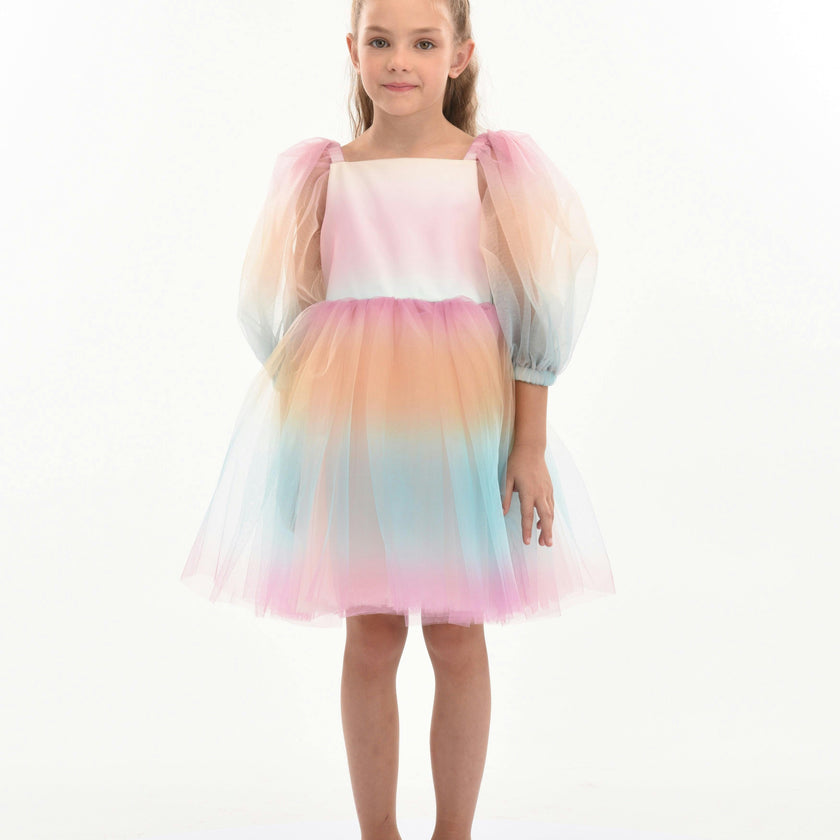 Multicolor Puesta Del Sol Dress