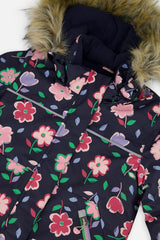 Two Piece Discover Snowsuit Blue Floral Print