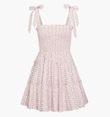 The Ribbon Charlotte Nap Dress - Pink Floral Dot Stripe