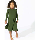Evergreen Bamboo Girls' Long Sleeve Dress