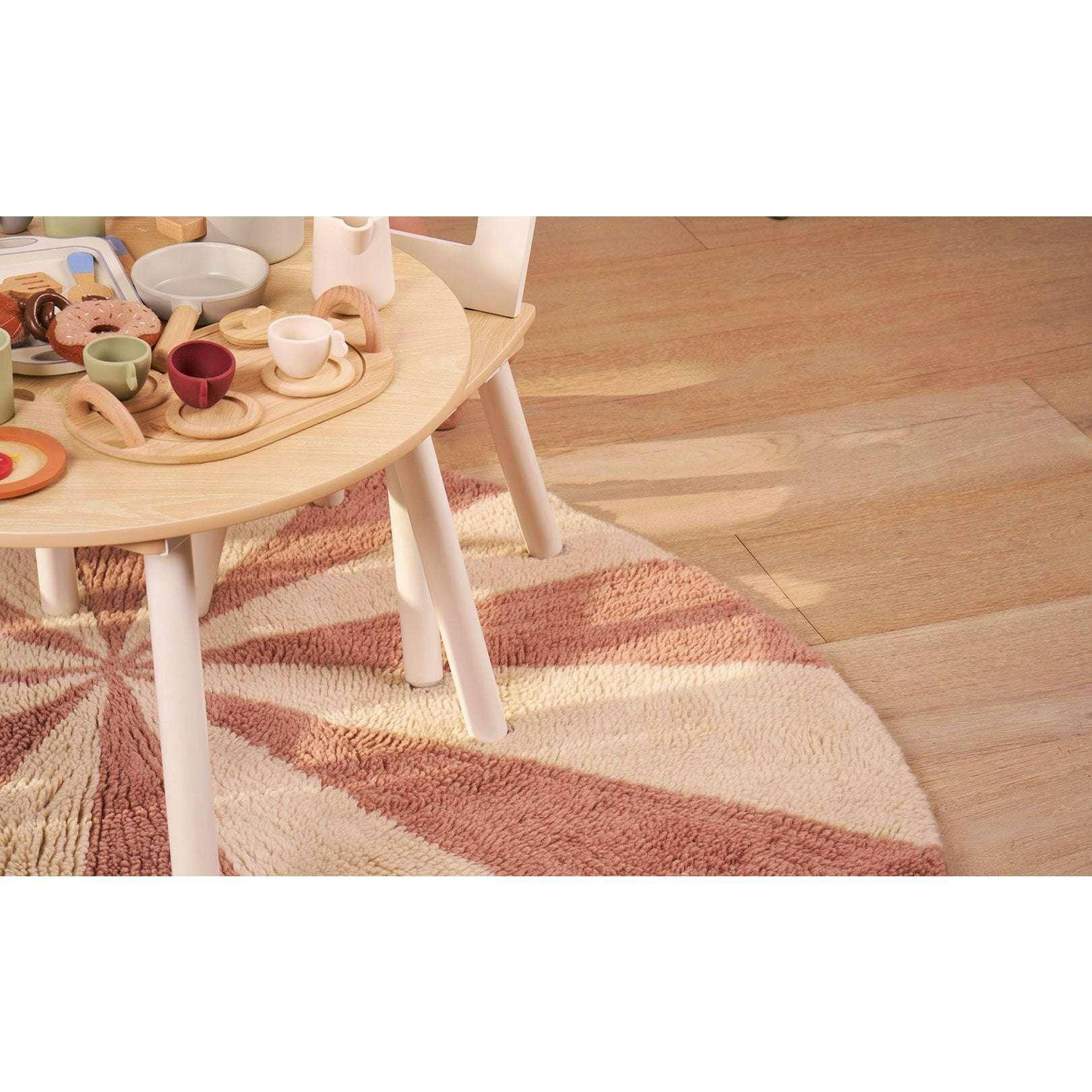 Beach Ball Washable Round Wool Rug