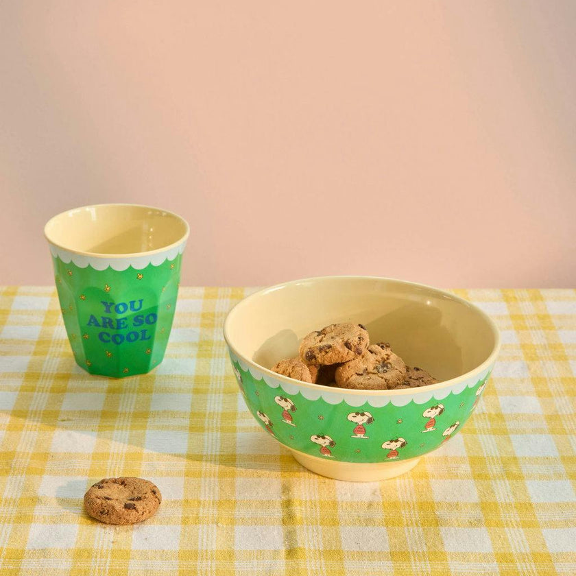 Melamine Cup with Snoopy Print - Green - 8.45 oz -