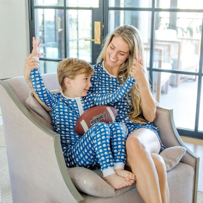 Riley Women's Pajama Short Set - First Down Football