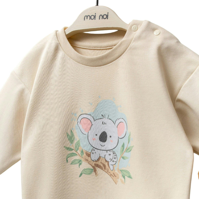 Beige Koala Sweat Set