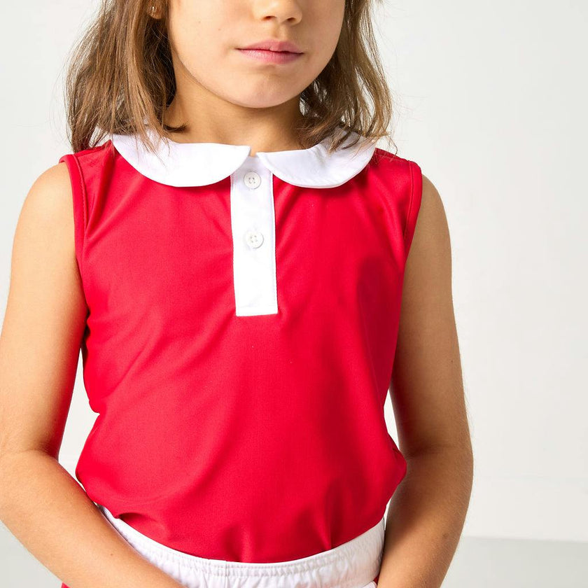 red/white girly girl tank