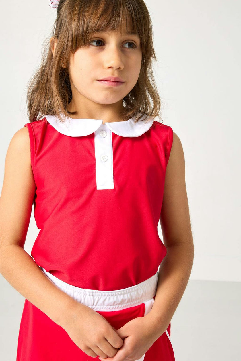 red/white girly girl tank