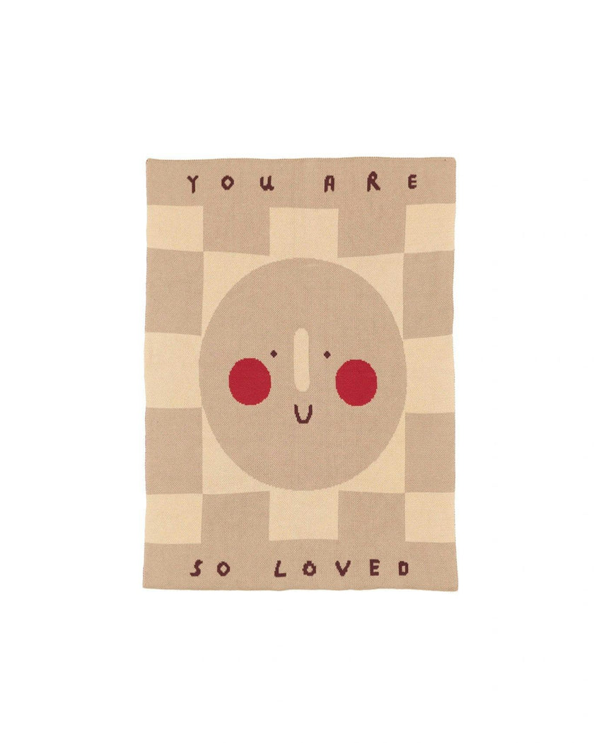 You Are So Loved Knit Mini Blanket