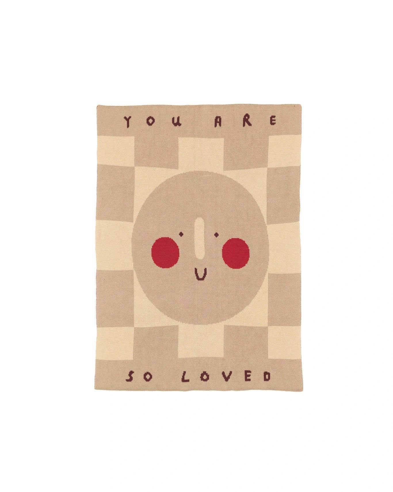 You Are So Loved Knit Mini Blanket