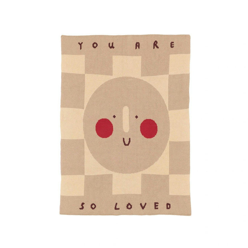 You Are So Loved Knit Mini Blanket