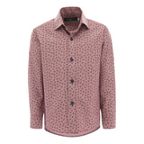 Red Dandelion Print Dress Shirt