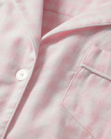 Women's Twill Pajama Set in Pink Gingham